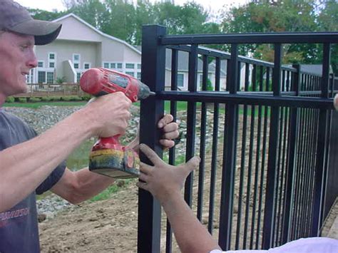 installing metal posts next to house|installing fence post near house.